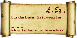 Lindenbaum Szilveszter névjegykártya